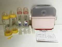 combi除菌じょ〜ず　ピンク　哺乳瓶4本、乳首S.M.L.Y付き