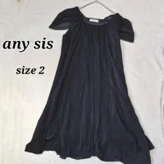 any sis フリル半袖ミニティアード ワンピース オンワード樫山 シフォンのサムネイル