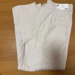 GU コーデュロイワイドパンツ L ベージュ