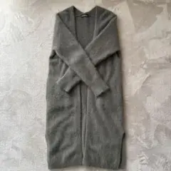 ★グリーンレーベルリラクシング★ふわっふわロングカーディガン★優しいグリーン★