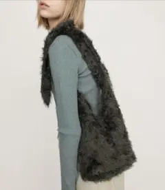 SLY KNIT F/FUR BAG ニット ファー バッグ 美品