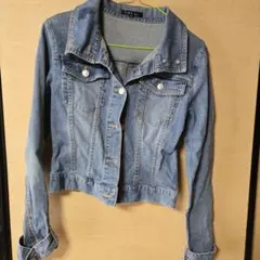 デニムジャケットとカーディガンセット