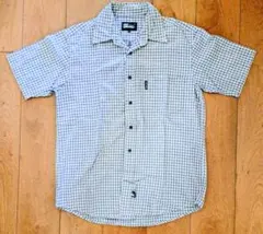 90s FIRST DOWN ファーストダウン 半袖チェック柄シャツ メンズ Mのサムネイル