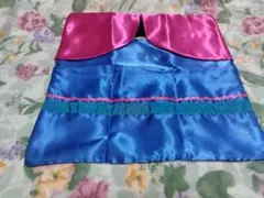 サテン生地 クッションカバー 二重襟