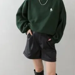 【SpRay】フェイクレザーショートパンツ