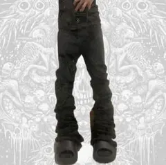 Rick owens 似 black flare denim opium - メルカリ
