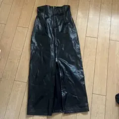 フェイク レザー ロング タイトスカート