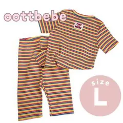 oottbebe ボーダー ルームウェア 韓国子供服 Lサイズ / イエロー系のサムネイル