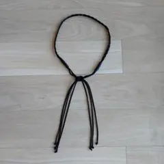 黒 編み込み ベルト