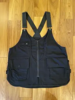 ニコアンド　ポケットポケットベスト　フィッシングベスト　ブラック　黒