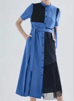 UNITED TOKYO ダブルボタンシャツワンピース 半袖 プリーツ - メルカリ