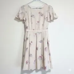 レッセパッセ フラワープリント Aラインワンピース