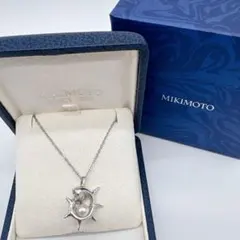 MIKIMOTO ミキモト パール ネックレス シルバー 太陽 星 ヴィンテージ