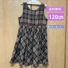 any FAM チェック柄ノースリーブワンピース 120cm