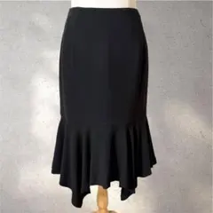 【ノーベスパジオ】38サイズ/マーメイドスカート/黒/大人シック/日本製/ひざ丈のサムネイル