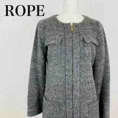 ROPE ロペ ノーカラージャケット コート アルパカ混 0027-Aのサムネイル