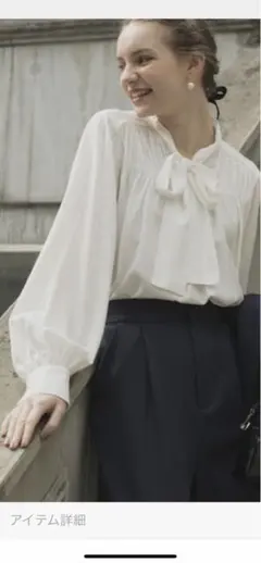 卒業式、入学式などオケージョンにも♪ボウタイブラウス⭐️綺麗め