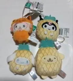 サンリオ フルーツきぐるみマスコット　パイン　3個セット　おまけマイメロ1個