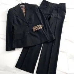 【美品✨】ドルチェ&ガッバーナ レオパード スーツ セットアップ 黒 40