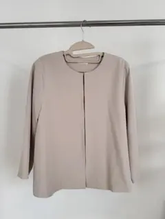 GLACIER ノーカラージャケット ベージュ