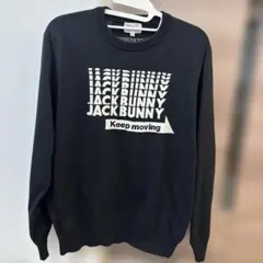値下げ！ジャックバニー メンズ　クルーネックニット6(LL)黒