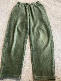 GUグリーン コーデュロイシェフパンツ