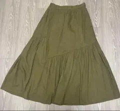 BEAMS HEARTビームスハート☆オリーブ色フレアスカート