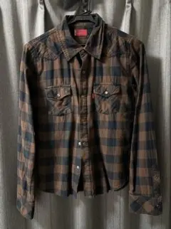 Levi's RED TAB チェック柄 長袖シャツ ブラウン M