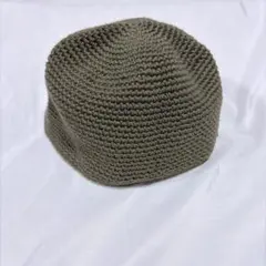 新品 Mature Ha. リネン 100% サマーニットキャップ カーキ - メルカリ