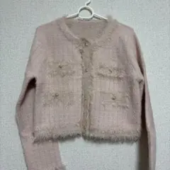 にゃ様専用 ピンク フリンジ カーディガン