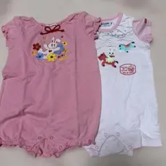 ミキハウス　ロンパース 2枚セット　80