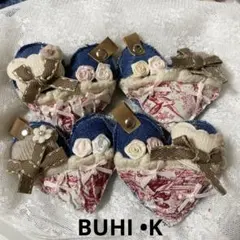 デニムリメイクチャーム☆ベアー&ローズribbon