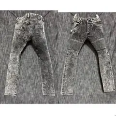 定価28600円 SHAREEF モーターサイクル　ケミカルデニム　スキニー