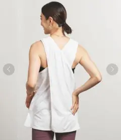 TO UNITED ARROWS ノースリーブTシャツ　白　ヨガ　ピラティス