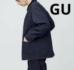 GU カバーオールジャケット デニム　M メンズ 347869 ネイビーのサムネイル