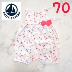 ✿プチバトー✿ロンパース カバーオール 6m 60サイズ 70サイズ 女の子 夏