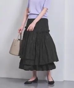 united arrows♡ジャカードティアードギャザースカート - メルカリ