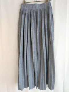 JEANASIS ジーナシス プリーツ ロングスカート グレー F 裏地あり