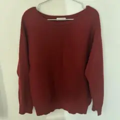 赤 ニット セーター レッド ドレスキップ dreskip