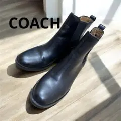 未使用級✨　コーチ　ショートブーツ　25㎝　シグネチャー　ブーティ　レザー　黒 未使用級✨ コーチ ショートブーツ 25㎝ シグネチャー ブーティ レザー