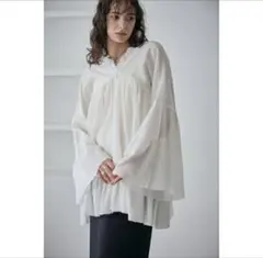 コットンピンタックブラウス／ローズバッドのサムネイル