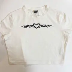 SHEIN ハート　白 ミニt tシャツ Y2K