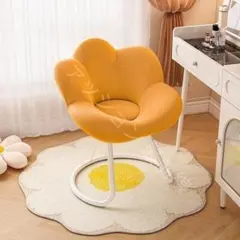 オレンジ 花形デザイン チェア