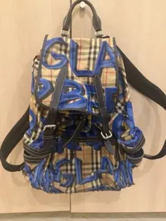 Burberryバーバリー グラフィティ ナイロンレザーバックパック/リュック