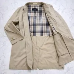 美品 バーバリーロンドン ステンカラーコート L相当 ベージュ ノバチェック