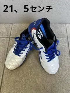 【中古】umbro サッカーシューズ ホワイト/ブルー