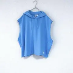 H&M (DIVIDED) ノースリーブフーディーパーカー／ブルー／XLのサムネイル