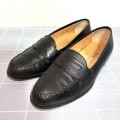 Paraboots パラブーツ エンボスクロコヴァンプローファー黒3 1/2