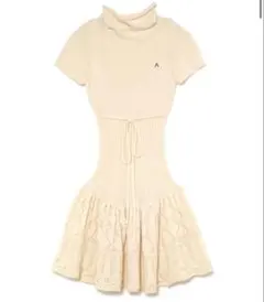 ワンピース Cyndi frill knit mini dress ANDMARY】Cyndi frill knit mini dress