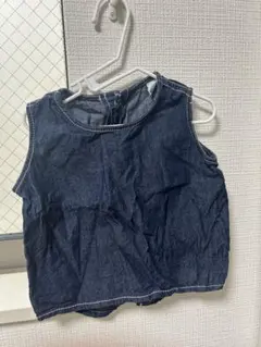 ダークデニム ノースリーブ & スカート セットアップ